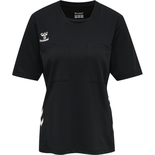 hmlREFEREE CHEVRON WO  JERSEY S/S, BLACK, packshot