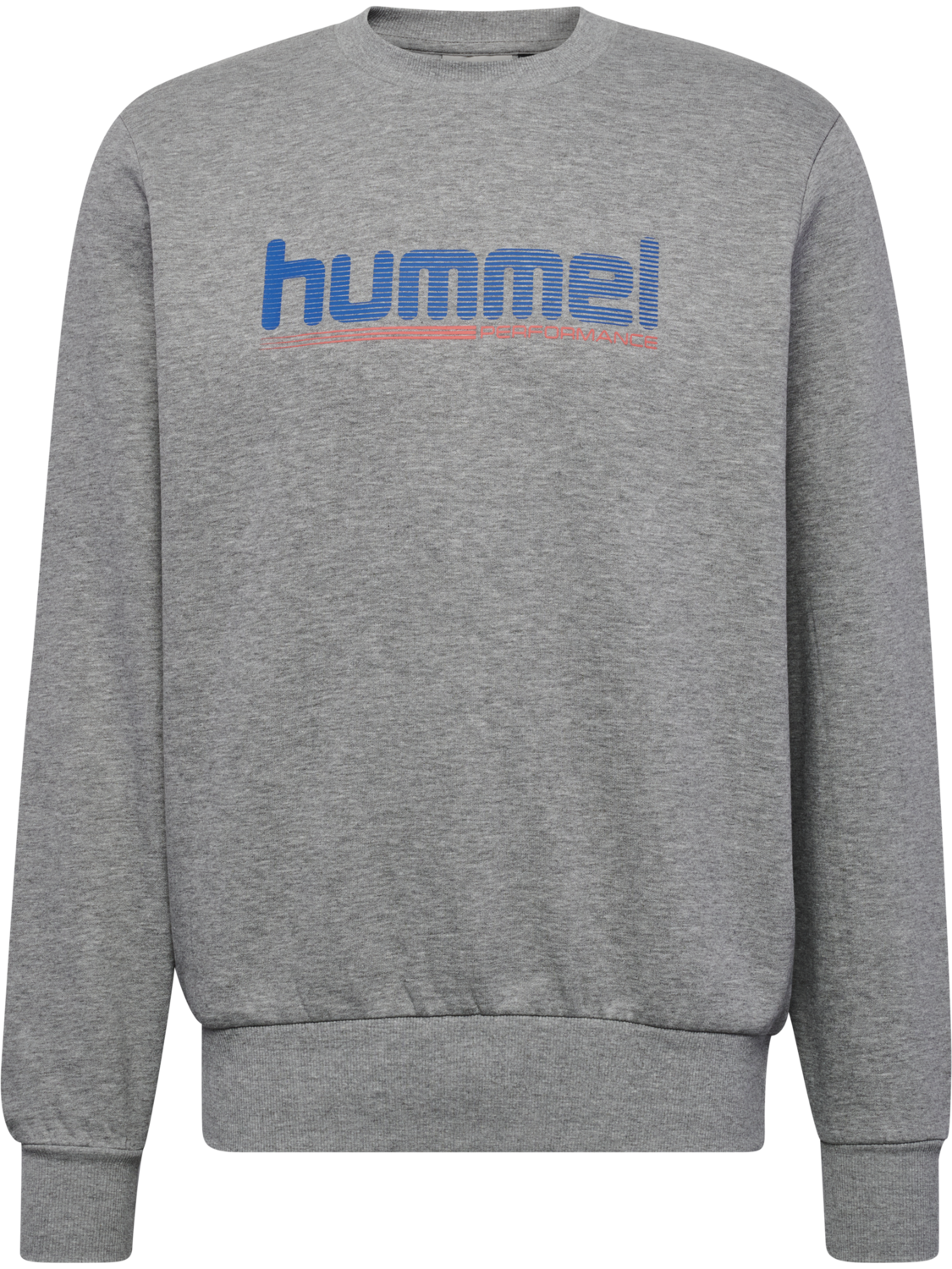hmlGRAPHIC CREWNECK, GREY MELANGE, packshot
