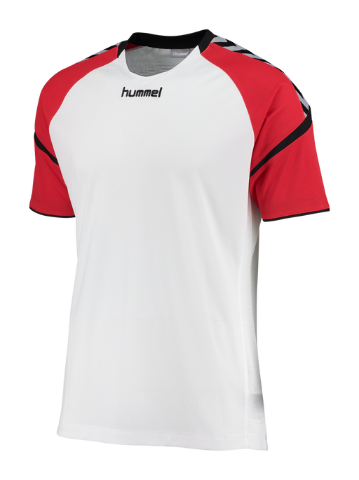 hummel AUTH. CHARGE SS POLY JERSEY WHITE/TRUE RED | hummel.dk