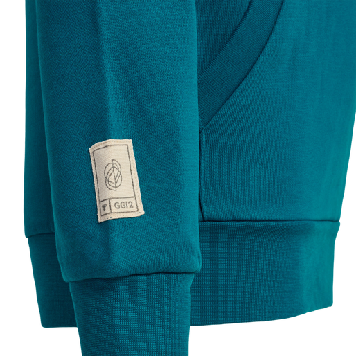 hmlGG12 SWEAT HOODIE KIDS, DEEP LAGOON, packshot