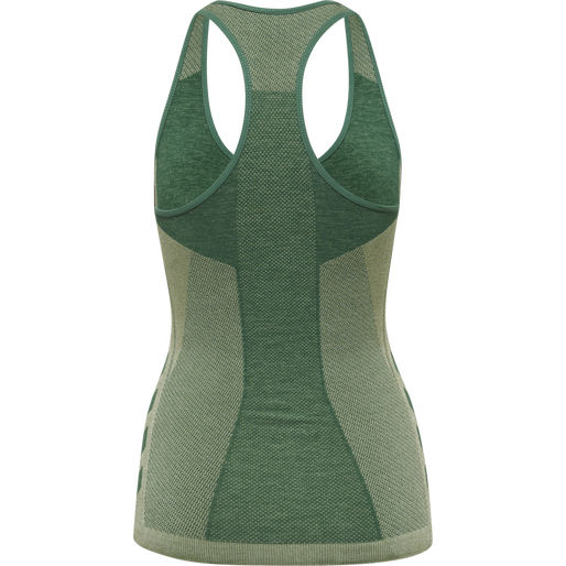 hmlCLEA SEAMLESS TOP, LAUREL WREATH/LILY PAD MELANGE, packshot