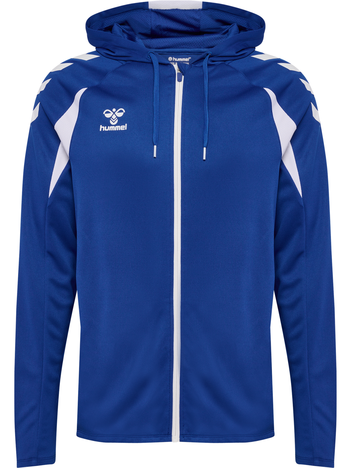 hmlCORE 2.0 ZIP HOODIE, TRUE BLUE/WHITE, packshot