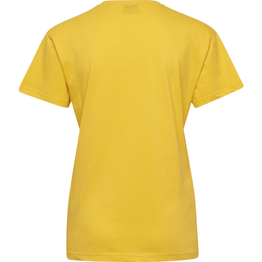 HUMMEL GO COTTON LOGO T-SHIRT WOMAN S/S, SPORTS YELLOW, packshot
