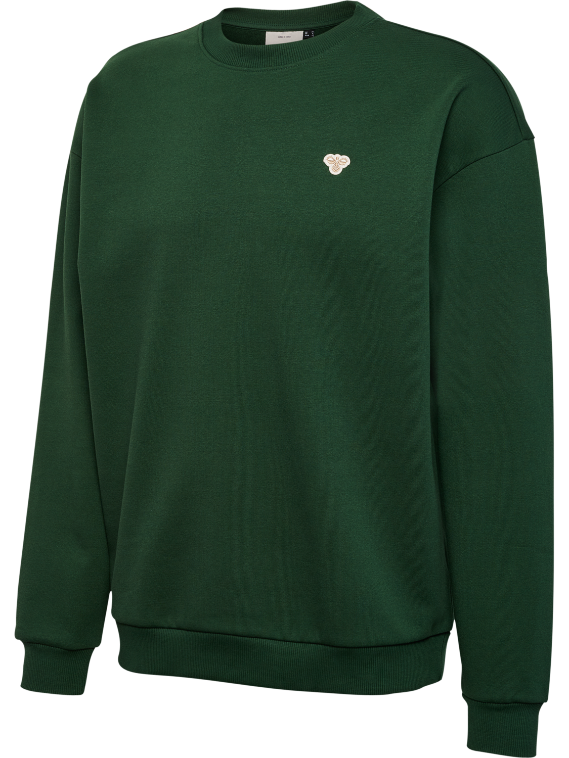 hmlLOOSE CREWNECK BEE, DARK GREEN, packshot