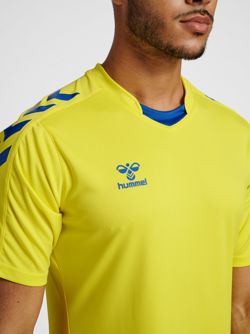 hmlCORE XK POLY JERSEY S/S, BLAZING YELLOW/TRUE BLUE, model
