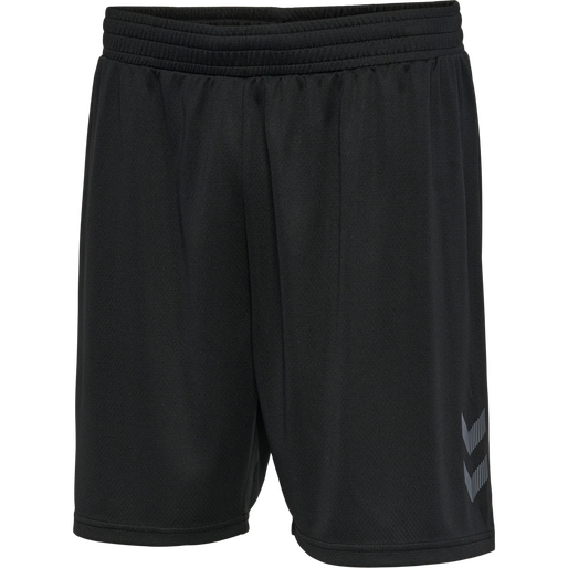 hmlQ4 POLY SHORT, BLACK, packshot