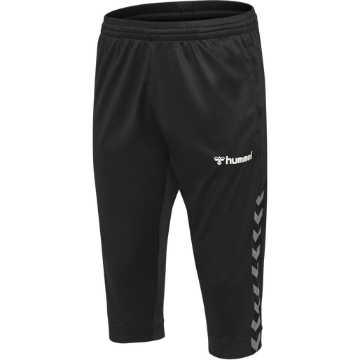 hmlAUTHENTIC KIDS 3/4 PANT, BLACK/WHITE, packshot