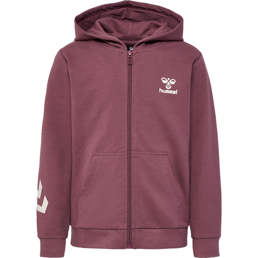 hmlTRECE ZIP HOODIE, ROSE BROWN, packshot