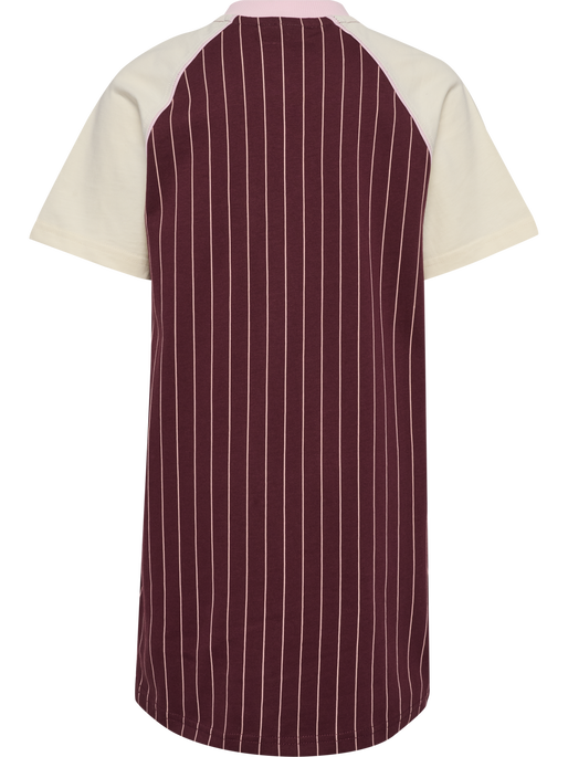 hmlJR LOOSE V-NECK BEES DRESS S/S, VINEYARD WINE hmlJR LOOSE V-NECK BEES DRESS S/S, VINEYARD WINE, packshot