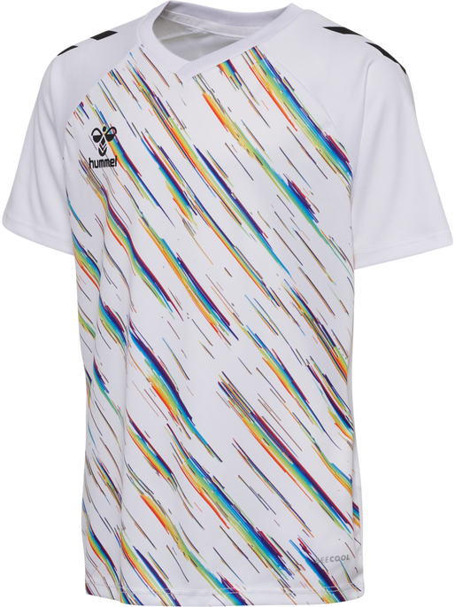 hmlMATCH TRIUMPH JERSEY S/S KIDS, WHITE/MULTICOLOR hmlMATCH TRIUMPH JERSEY S/S KIDS, WHITE/MULTICOLOR, packshot