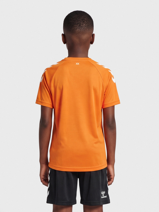 hmlCORE XK CORE POLY TEE S/S KIDS, ORANGE TIGER, model