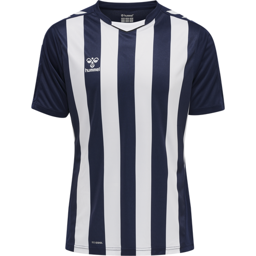 hmlCORE XK STRIPED JERSEY S/S, MARINE/WHITE, packshot