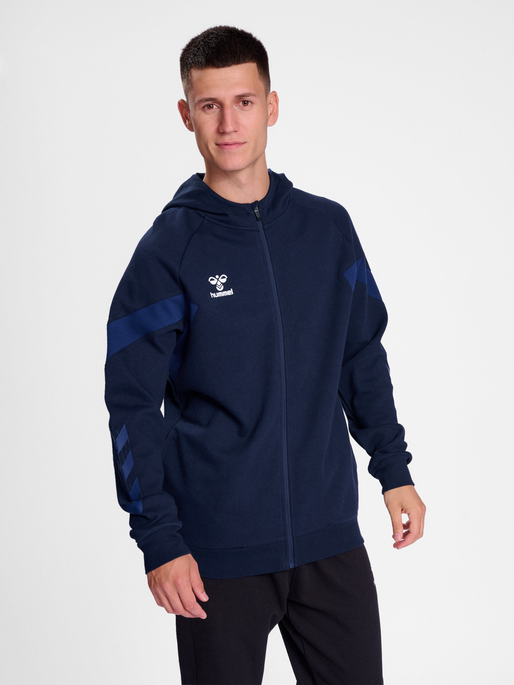 Hummel Felpa Legacy Con Cerniera Intera E Cappuccio | Uomo/Donna | Manica Lunga | Taglia XL | Zip Intera | Casual Sportswear