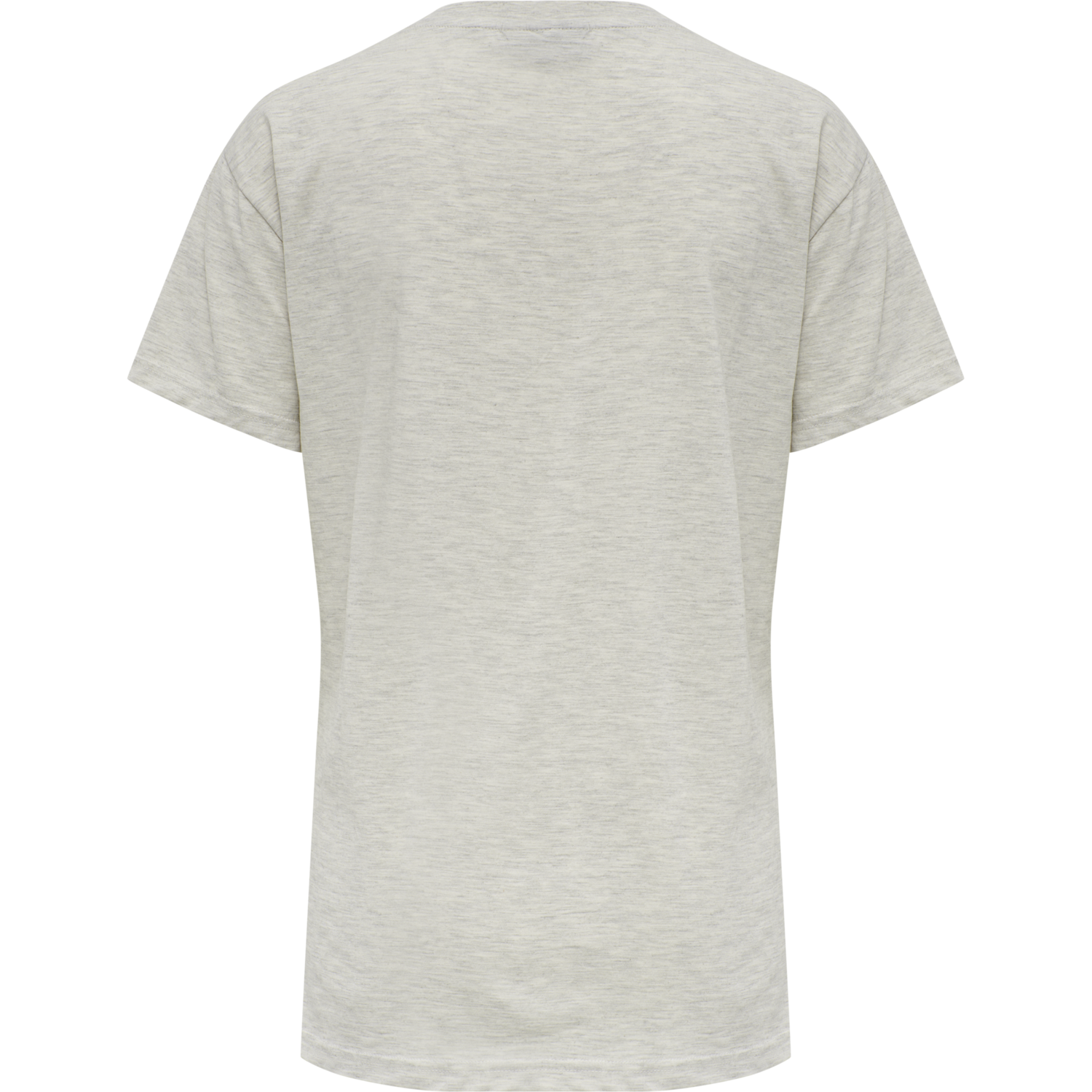 HUMMEL GO COTTON LOGO T-SHIRT WOMAN S/S, EGRET MELANGE, packshot