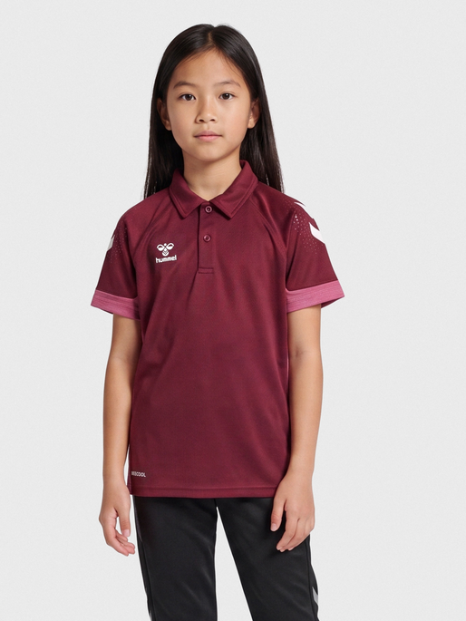hmlLEAD FUNCTIONAL KIDS POLO, BIKING RED, model