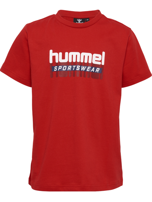 hmlTUKAS T-SHIRT S/S, SALSA, packshot