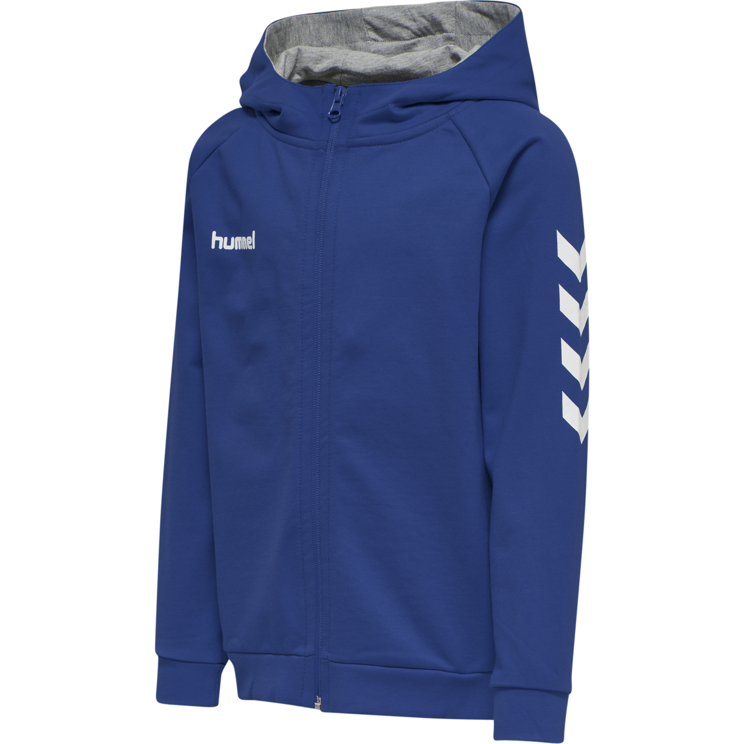 HUMMEL GO KIDS COTTON ZIP HOODIE, TRUE BLUE, packshot