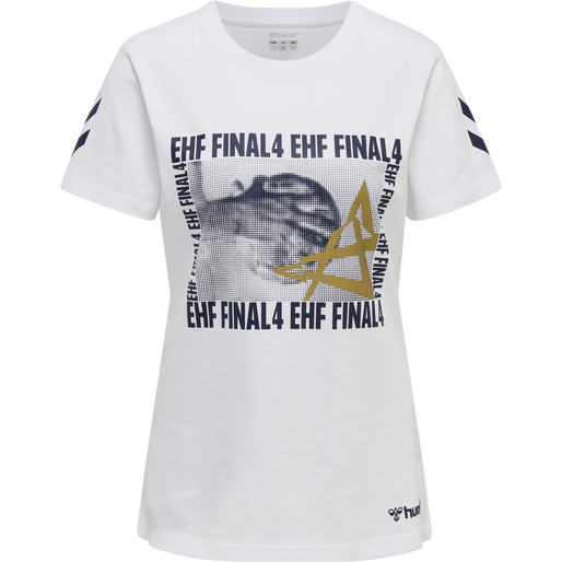 EHF CL FINAL4 T-SHIRT S/S WOMEN, WHITE, packshot