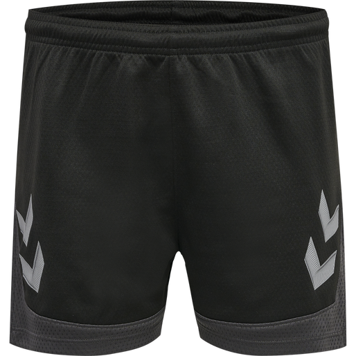 hmlLEAD WOMENS POLY SHORTS, BLACK hmlLEAD WOMENS POLY SHORTS, BLACK, packshot