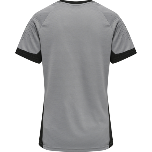 hmlLEAD WOMENS S/S POLY JERSEY, GREY MELANGE, packshot