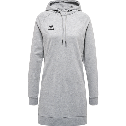 hmlMOVE GRID COTTON SWEATDRESS, GREY MELANGE, packshot