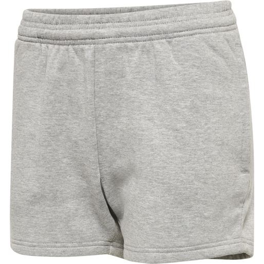 hmlRED BASIC SWEAT SHORTS KIDS, GREY MELANGE, packshot