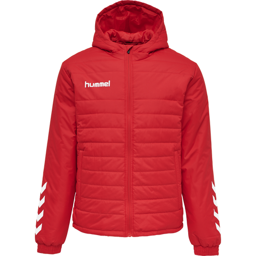 hmlPROMO SHORT BENCH JACKET, TRUE RED, packshot