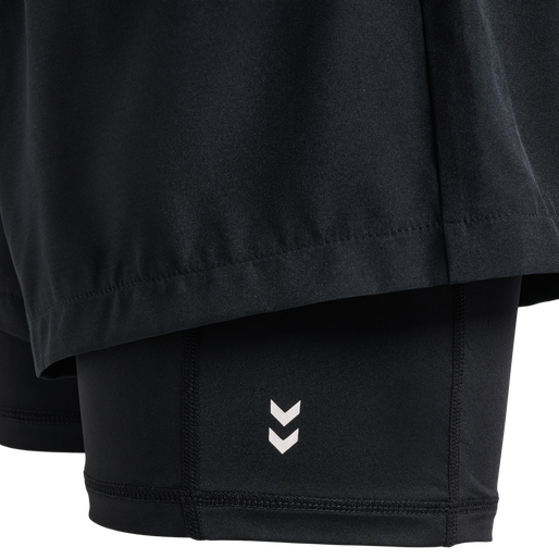 hmlMT FLY 2 IN 1 SHORTS, BLACK, packshot