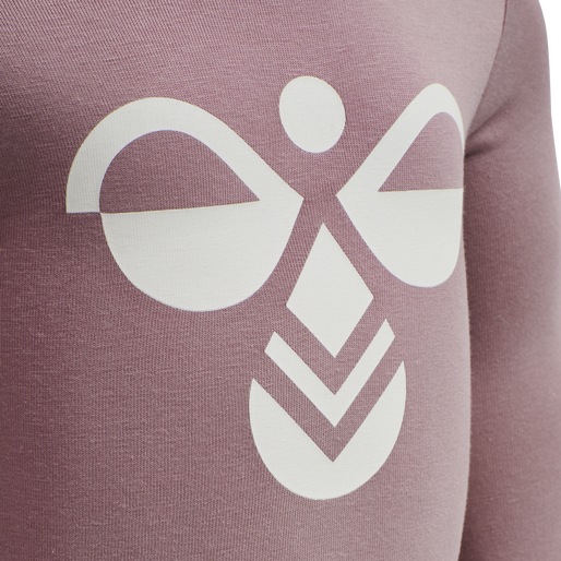 hmlFLIPPER BODY L/S 2-PACK, GREY MELANGE/WOODROSE, packshot