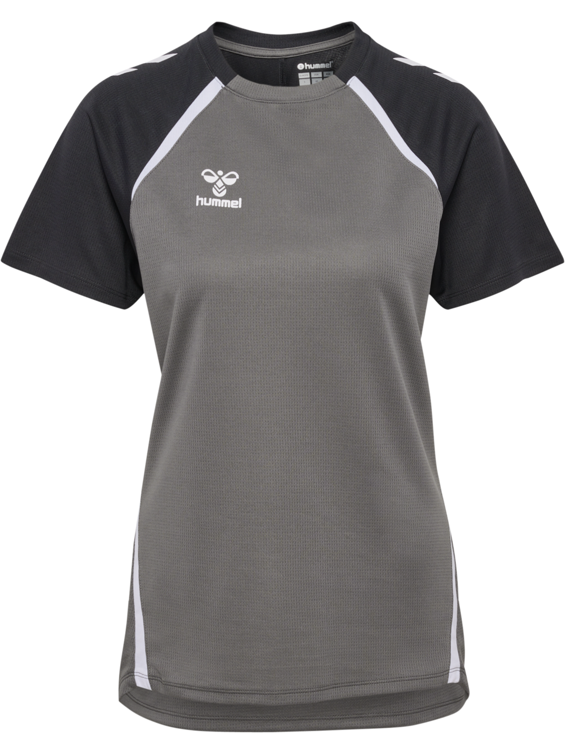 hmlLEAD 2.0 JERSEY S/S WOMAN, STEEL GRAY/ASPHALT, packshot