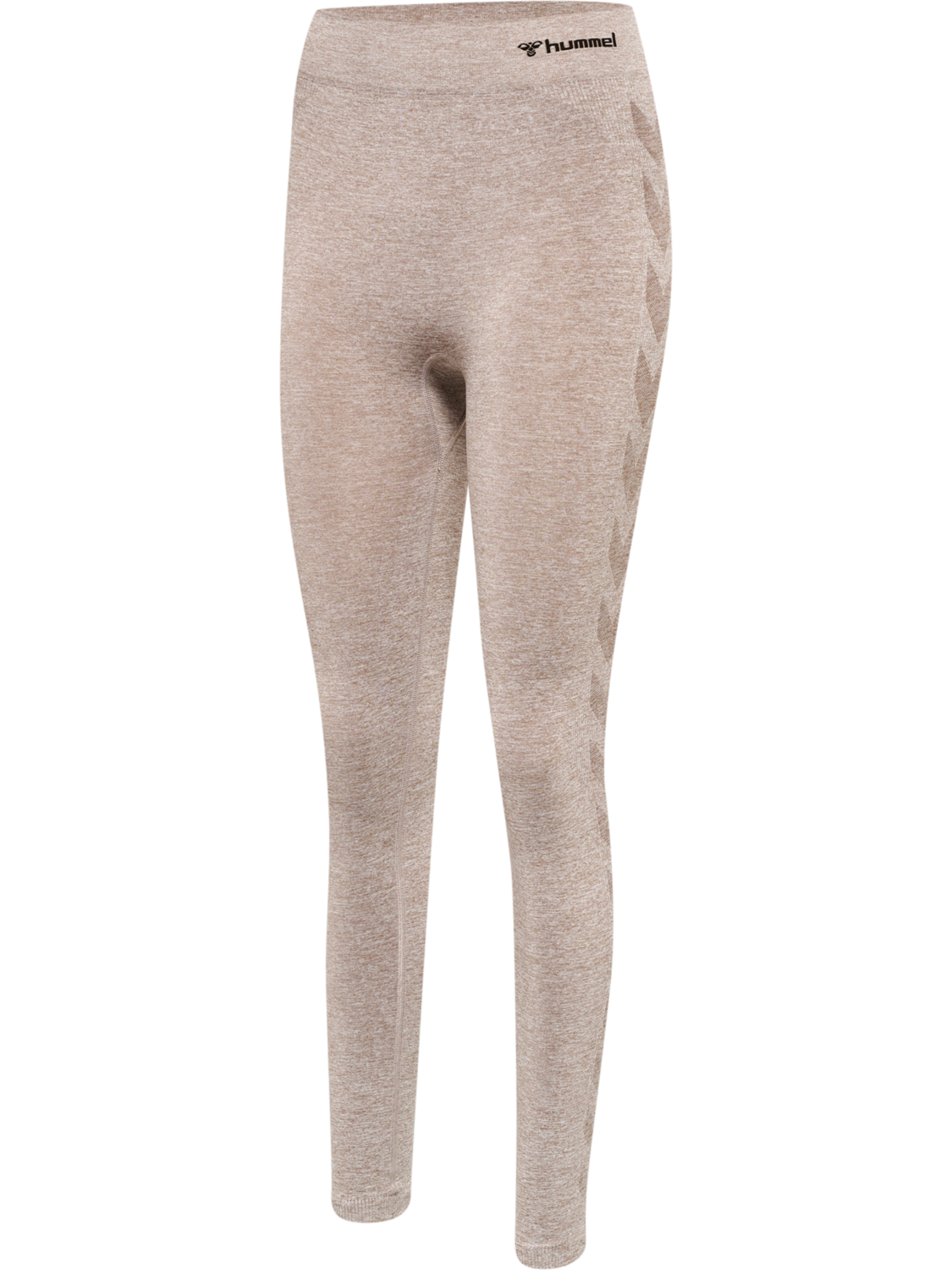 hmlCI SEAMLESS MID WAIST TIGHTS, DRIFTWOOD MELANGE, packshot