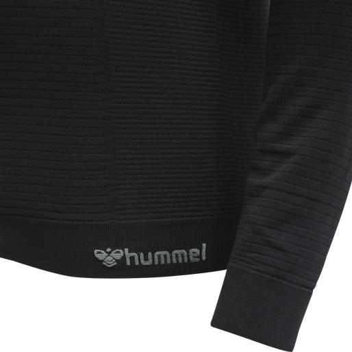 hmlSTROKE SEAMLESS HALF ZIP, BLACK hmlSTROKE SEAMLESS HALF ZIP, BLACK, packshot