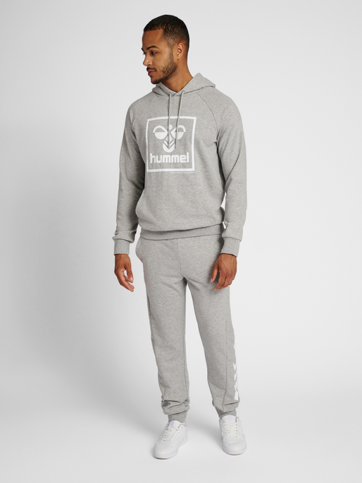 hmlISAM 2.0 HOODIE, GREY MELANGE, model