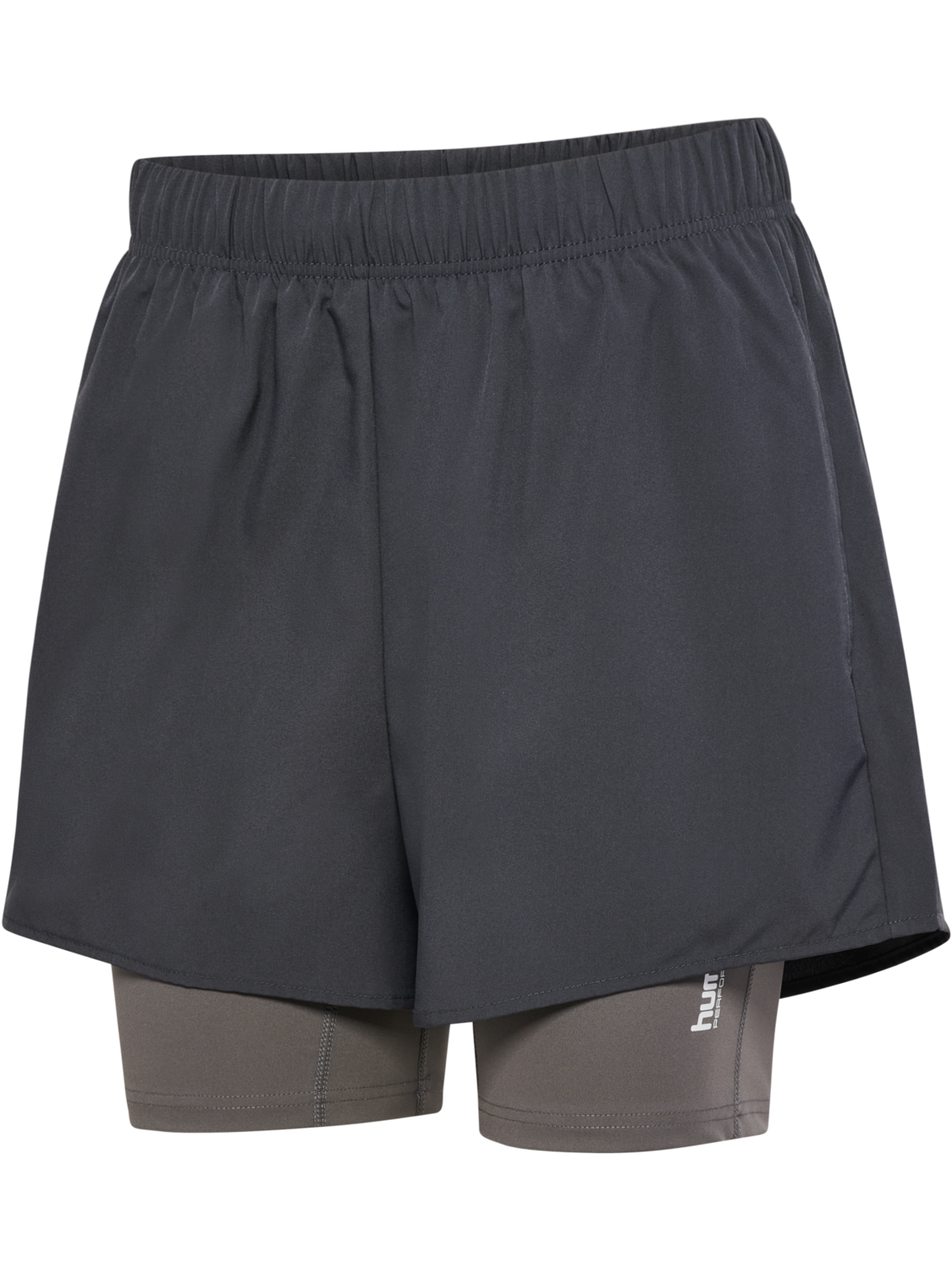 hmlHIIT INTENSITY W 2 IN 1 SHORTS, EBONY, packshot