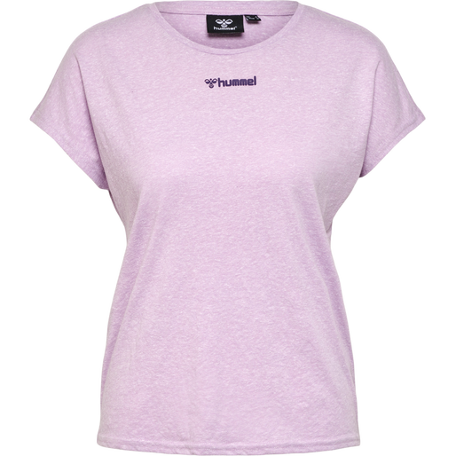 hmlZANDRA T-SHIRT, PASTEL LILAC MELANGE hmlZANDRA T-SHIRT, PASTEL LILAC MELANGE, packshot