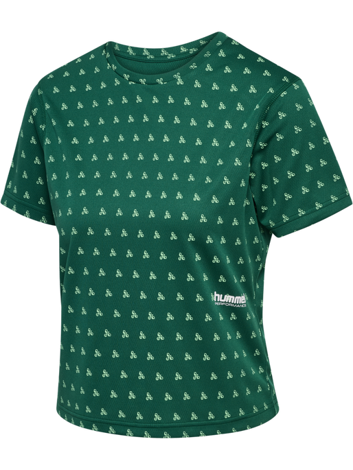 hmlPULSE AOP WORKOUT W T-SHIRT S/S, VERDANT GREEN hmlPULSE AOP WORKOUT W T-SHIRT S/S, VERDANT GREEN, packshot