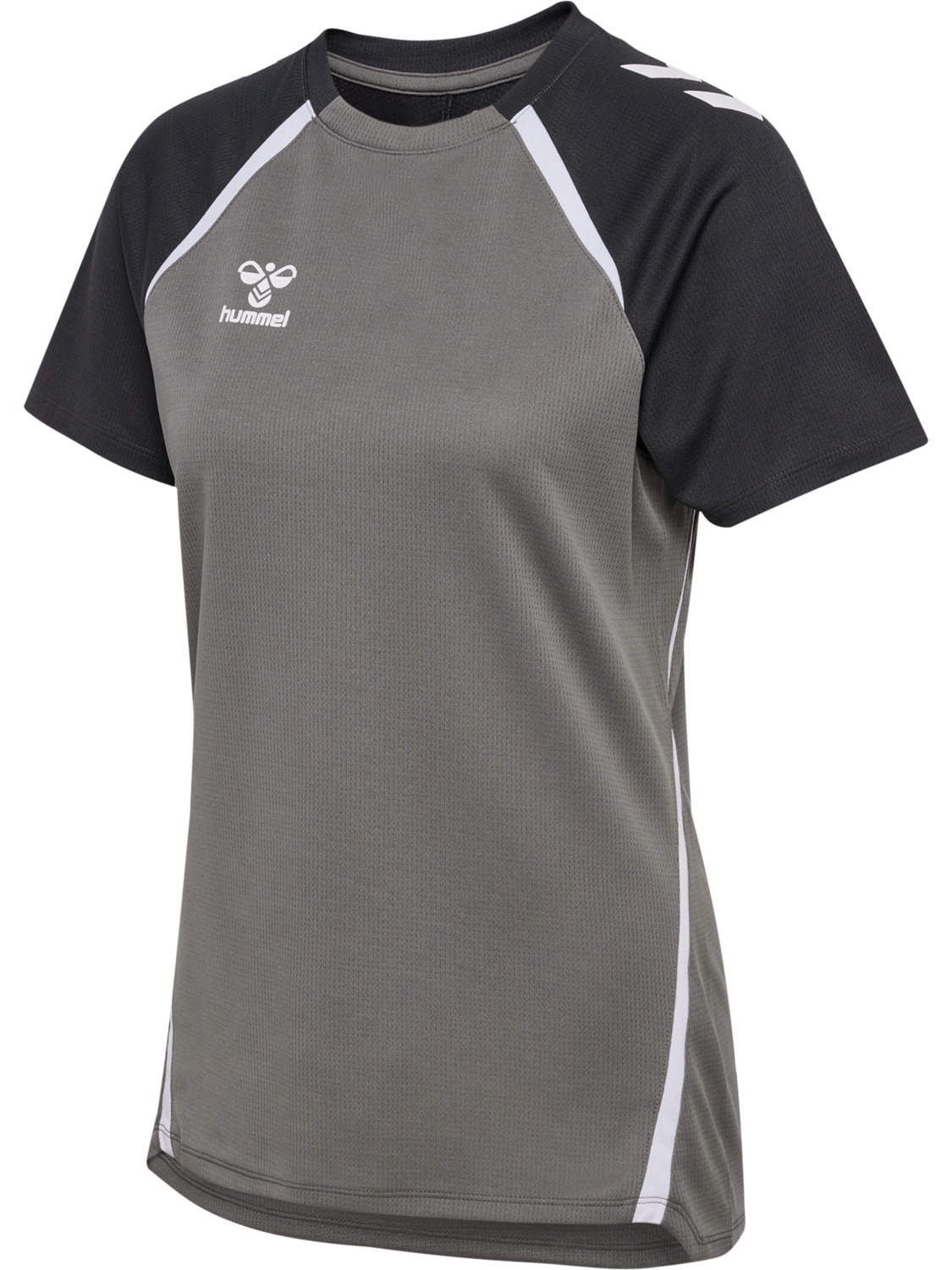 hmlLEAD 2.0 JERSEY S/S WOMAN, STEEL GRAY/ASPHALT, packshot