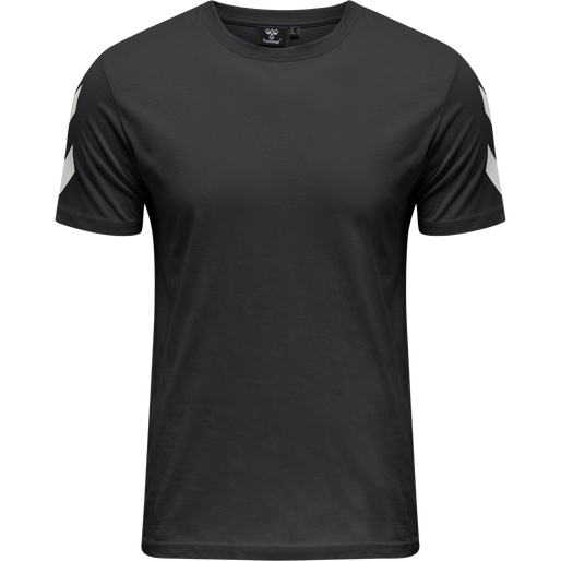 hmlLEGACY CHEVRON T-SHIRT, BLACK, packshot