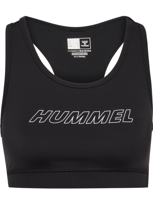 hmlTE FUNDAMENTAL SPORTS BRA, BLACK/WHITE, packshot