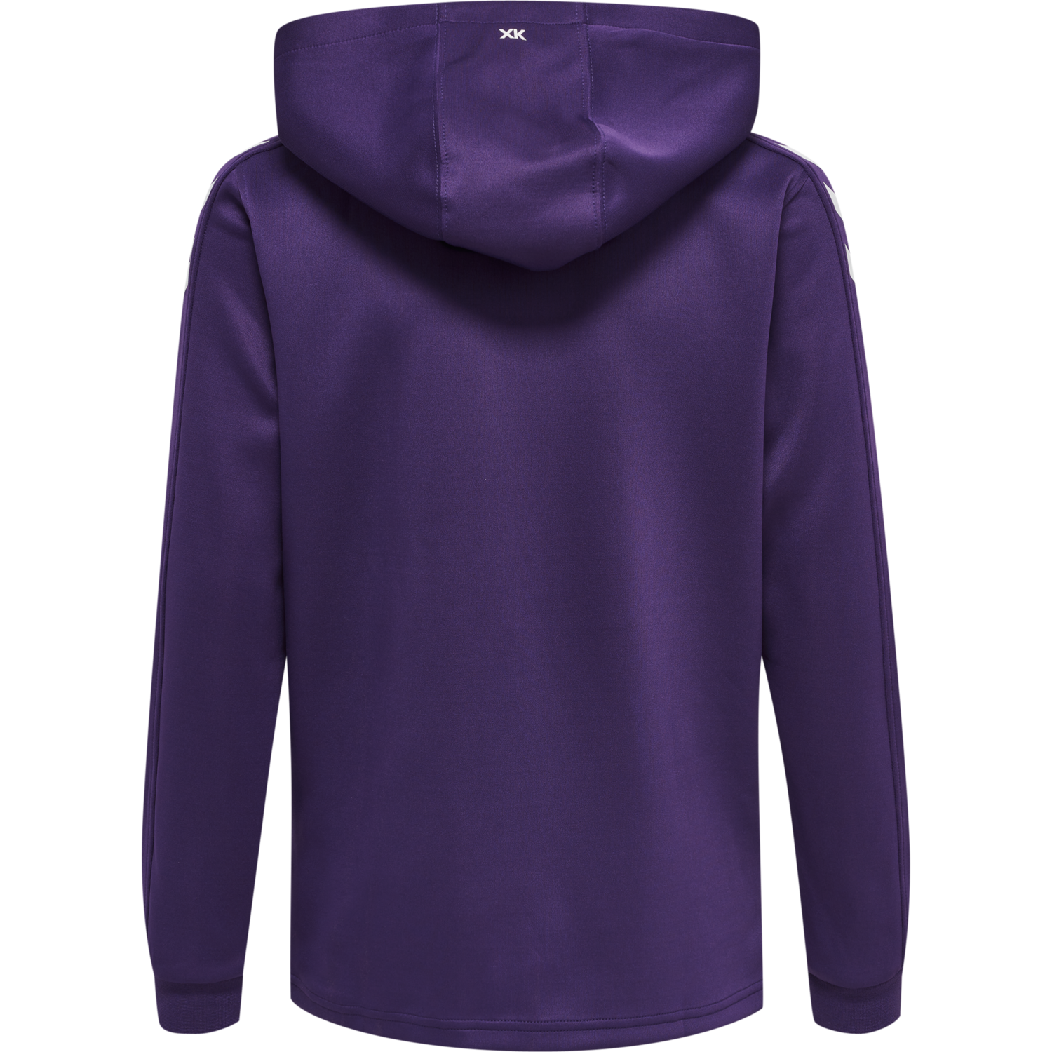 hmlCORE XK POLY ZIP HOOD SWEAT KIDS, ACAI/WHITE, packshot