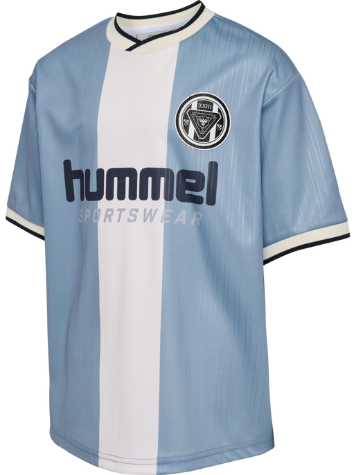hmlJR LOOSE BALL  JERSEY S/S SET, FADED DENIM hmlJR LOOSE BALL  JERSEY S/S SET, FADED DENIM, packshot