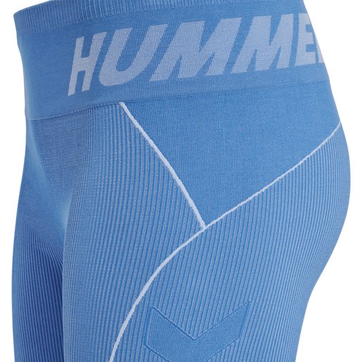 hmlTE CHRISTEL SEAMLESS SHORTS, RIVIERA/BLUE BELL MELANGE, packshot