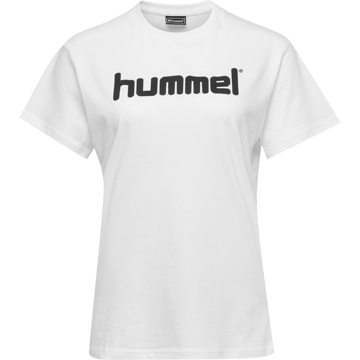 HUMMEL GO COTTON LOGO T-SHIRT WOMAN S/S, WHITE, packshot