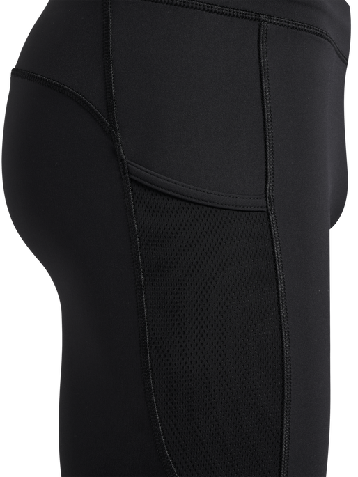 hmlRUN SHORT TIGHT, BLACK, packshot