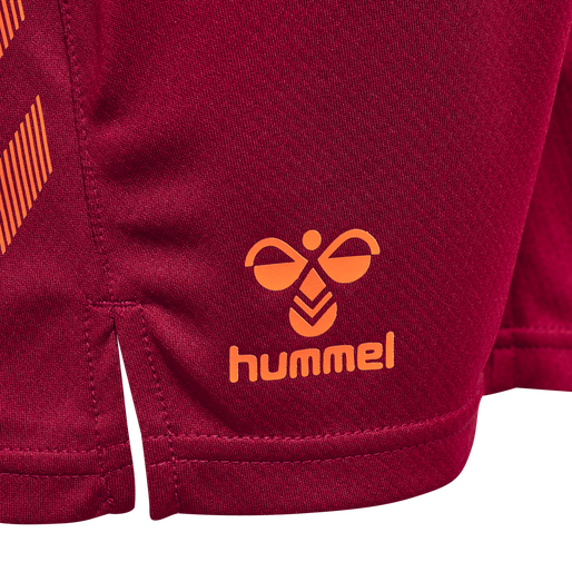 hmlONGRID POLY SHORTS KIDS, RHUBARB/NASTURTIUM, packshot