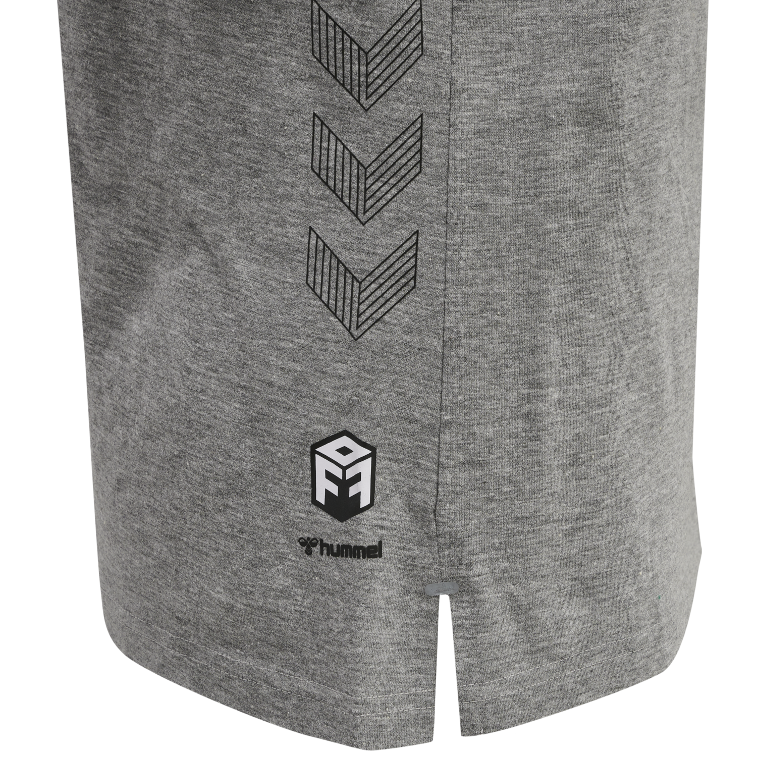 hmlMOVE GRID COTTON T-SHIRT S/S WOM, GREY MELANGE, packshot