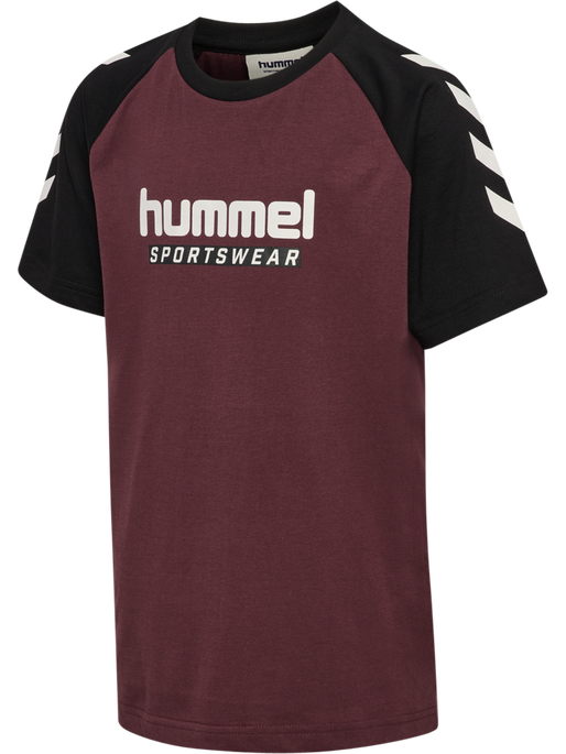 hmlJR LOGO T-SHIRT S/S, VINEYARD WINE, packshot