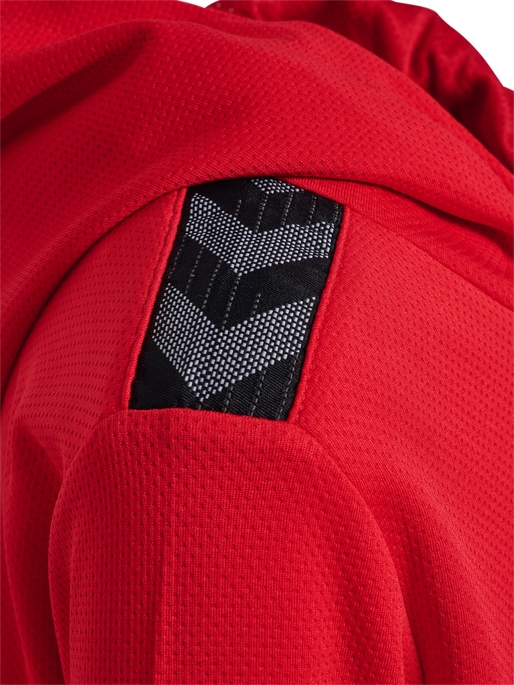 hmlAUTHENTIC PL ZIP HOODIE KIDS, TRUE RED, packshot