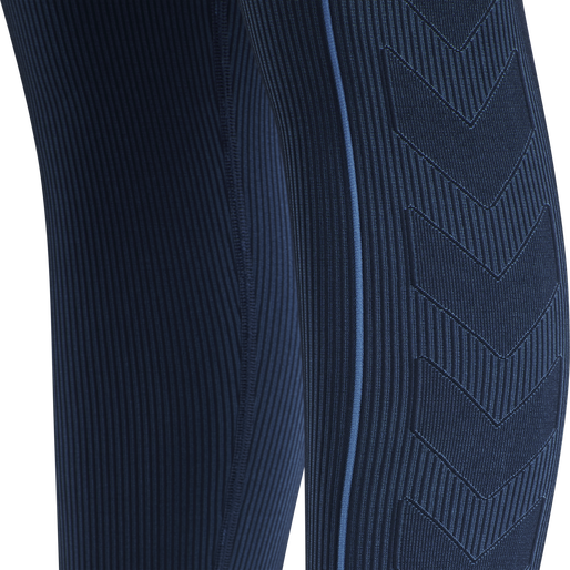 hmlTE CHRISTEL SEAMLESS MW TIGHTS, MARINA/INSIGNIA BLUE MELANGE, packshot