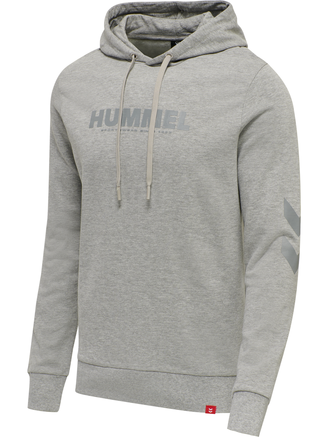 hmlLEGACY LOGO HOODIE, GREY MELANGE, packshot
